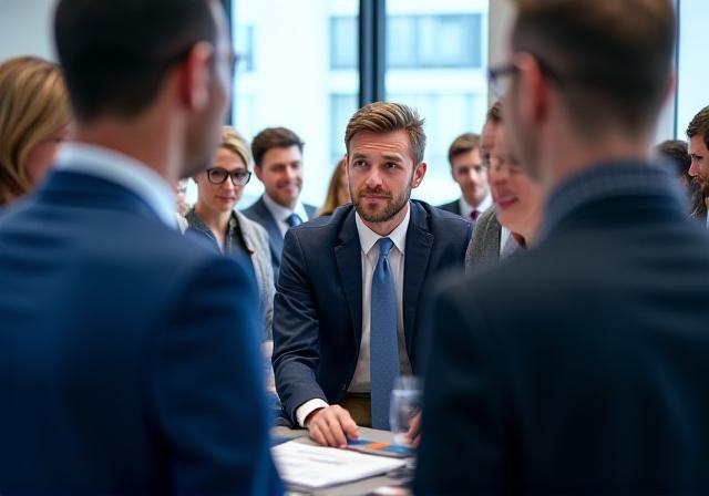 Professional professionals networking at a conference